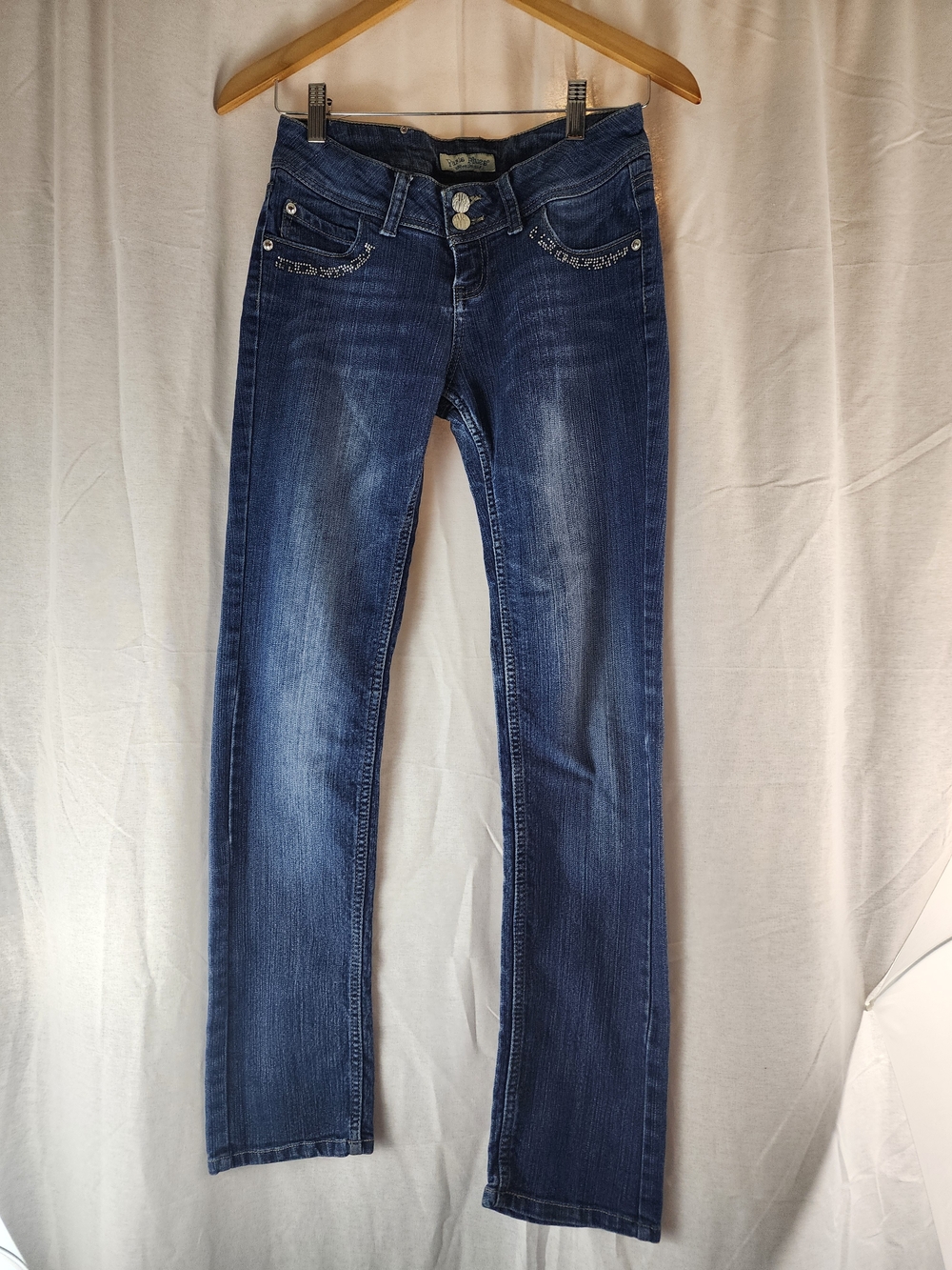 Paris Blues Women's Blue Straight-Leg Jeans